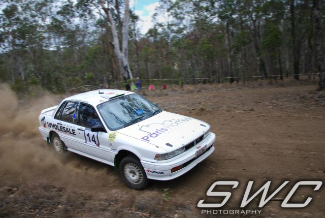 Overhead rally shot, Aussie Bush Rally.